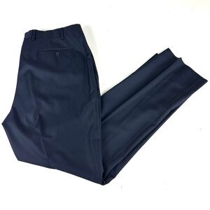 Santorelli Pants Mens 36 X 33 Roma 1900 Flat Front Straight Leg Loro Piana Navy